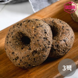 [주문 후 제빵] 통밀당 천연발효 통밀흑임자빵 120g(2개입) / 아르토스베이커리 비건빵, 3개, 120g