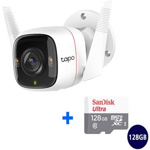 티피링크 Tapo C320WS 홈CCTV + Mico SD 카드 128GB, 1개