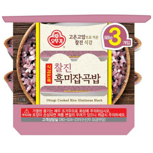 오뚜기 식감만족 찰진 흑미잡곡밥, 210g, 12개