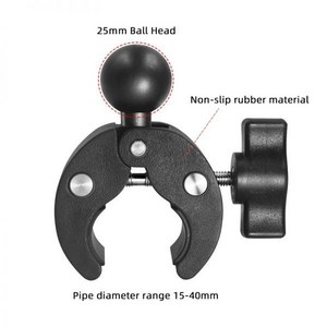 액션캠거치대 오토바이 자전거 히든 셀카 스틱 모노포드 핸들바 거치대 걸이 걸게 브라켓 고프로 11 인스타 360 원 X2 X3 액션 카메라, 10 Supe Ballhead Clamp, 1개