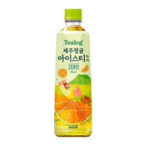 티로그 제주청귤 아이스티 녹차 제로, 24개, 500ml