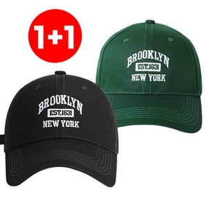 토이앤스티치 가성비 1+1 남여 공용 커플템 BROOKLYN 베이직 볼캡 모자