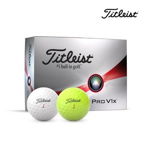 타이틀리스트 2023 Pro V1X 골프볼, 화이트, 1개, 12개입