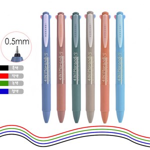 4색 모란디 중성펜 0.5mm, 6개