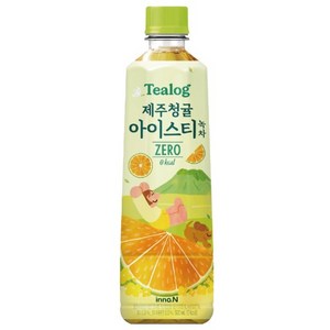 티로그 제주청귤 아이스티 녹차 제로, 24개, 500ml