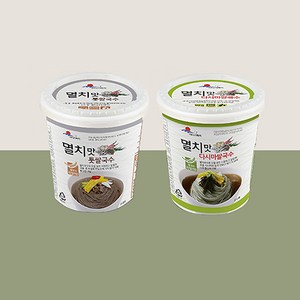 완도바다가득히 완도삼촌컵라면 [멸치맛다시마쌀국수6개+멸치맛톳쌀국수6개] 해조쌀국수 건면, 1박스, 1, 82g