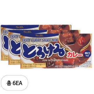 토로케루 에스앤비 카레 매운맛, 200g, 6개