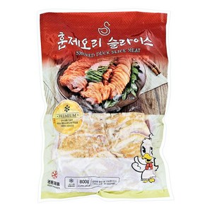 푸드라인_ 삼아 훈제오리 슬라이스, 800g, 5개