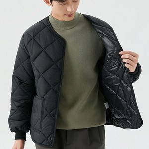 Moden Fashion 남자 가을 겨울 퀄팅 경량 패딩 누빔 자켓 D12