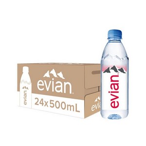 에비앙 알프스산맥 천연광천수 물 500ml x 24 팩, 24개