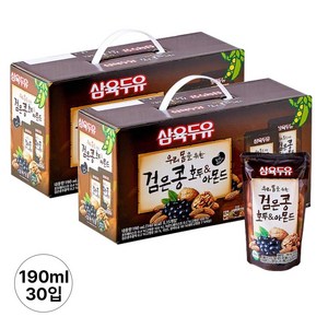 삼육두유 검은콩 호두아몬드 파우치 190ml x 30팩, 30개