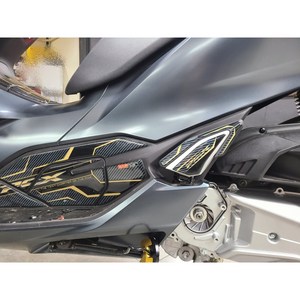 2021년 유로 PCX125 전용 에폭시 카본룩 계기판 패드(보호필름 포함) 탱크 패드, 골드, 1개