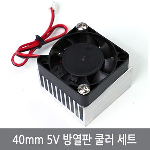 CN5 40mm 5V 쿨링팬 방열판 세트 열전소자 펠티어, 40mm방열판세트, 1개