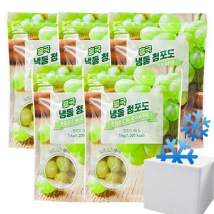 [업체발송] 흥국에프앤비 냉동 청포도 1kg 5개세트, 5개