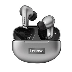 레노버 Lenovo LP5 무선 블루투스 하이파이 스포츠 방수 이어폰, Grey