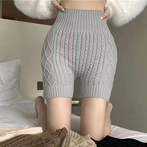 설온 여성 꽈배기 니트 반바지