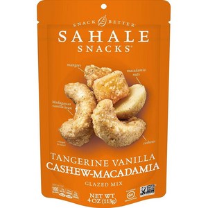 Sahale Snacks Tangeine Vanilla Cashew Macadamia Glazed Mix 사할리스낵 탄제린 바닐라 캐슈 마카다미아 4oz(113g) 6팩, 6개