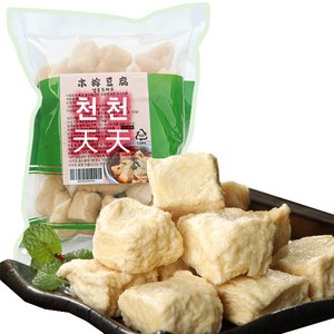 [천천중국식품] 중국수입 목면두부 500g 훠궈 마라탕용 튀김두부, 1개