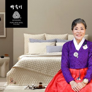 [공식판매처] 박술녀 호주산 프리미엄 울100% 순면 양모패드2장 (작품명 연모) 사은품 베개커버2장 / 국내생산 / 빠른배송 / 선물추천 / 선착순특가