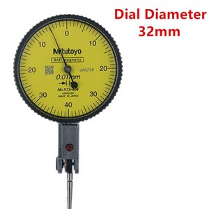 내경 측정기 보어게이지Mitutoyo CNC 다이얼 표시기 0-0.8mm 0.01mm 레벨 게이지 스케일 정밀 메트릭 Dovet, 1개