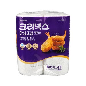 크리넥스 안심 3겹 키친타월, 4개입, 1개