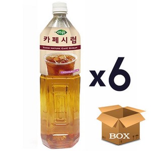 희창 카페시럽 티타임 1.5L X 6개(1박스) 커피원두, 6개