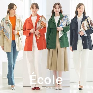[쇼핑엔티] 25SS 에꼴드파리 트렌치코트+스카프, 베이지/88, 1개, 베이지