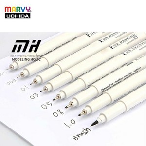 Mavy 마비 건담마커 수성 먹선펜 0.02mm - 1.2mm bush, 1.0mm, 1개