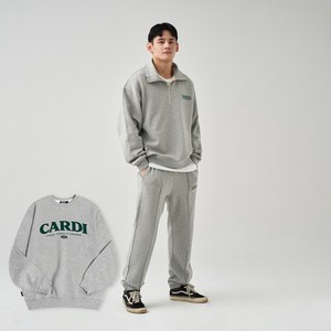 심도나인 오버핏 카디 Cardi 트레이닝 3종(맨투맨 반집업 팬츠) 세트