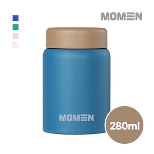 모멘 미니 이유식 보온병 304스테인리스 보온보냉 미니 푸드자 미니죽통, 1개, 280ml, 블루