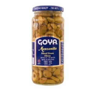 고야 슬라이스드 그린 올리브 절임 피클 goya sliced geen olive, 1개, 345g