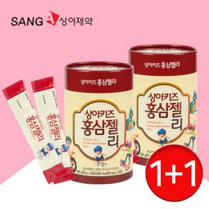 1+1 상아제약 상아키즈 홍삼젤리 총60포 홍삼 면역 밥안먹는아이, 2개, 600g