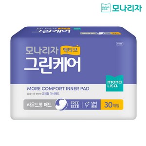 모나리자 액티브 그린케어 라운드형 성인패드 성인용기저귀, Fee, 30개입, 3개