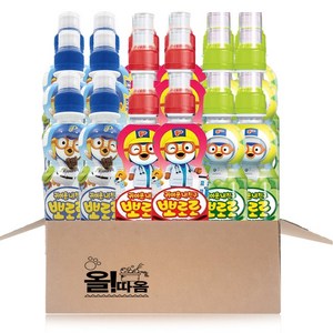 올따옴 어린이음료 뽀로로 3종기획세트 P1호 (밀크6개+딸기6개+샤인머스캣6개), 235ml, 1개