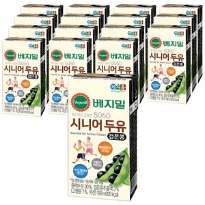 베지밀 5060 시니어 두유 검은콩, 190ml, 16개