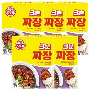 오뚜기3분 짜장, 200g, 5개