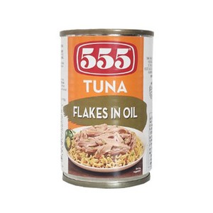 필리핀 555 튜나 플레익스 오일 참치 통조림 캔 155g / TUNA FLAKES IN OIL, 1개