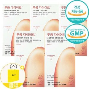 NEW Dr.blet 닥터블릿 푸응다이어트 복숭아맛 + 쇼핑백, 생활집사선물가방, 5박스, 20회분