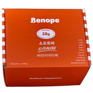 베노프 프로틴 소프트바 60g x 10종 버라이어티 세트, 600g, 1개