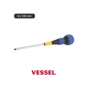 베셀/VESSEL 200 볼그립절연드라이버 6x100(-) 일자드라이버, 1개