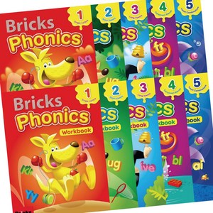 Bicks Phonics 브릭스 파닉스1 2 3 4 5 (SB+WB) / 단계별 영어학습 교재 -책갈피볼펜증정, Bicks Phonics 4 (SB+WB)