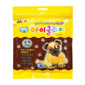 아모스 5000 탱탱아이클레이 파우치 110g, (갈색), 1개