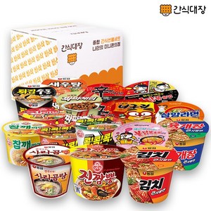 [간식대장] 큰컵라면 16종 새우탕 신라면 튀김우동 너구리 짜파게티 진라면 참깨라면 라면볶이 스파게티 까르보불닭 삼양라면 육개장 불닭볶음면 사리곰탕 진짬뽕 김치큰사발면, 1세트