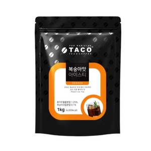 타코 복숭아맛 아이스티 분말, 1kg, 1개입, 5개