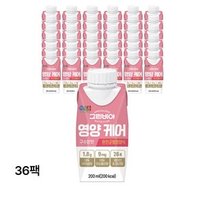 그린비아 영양케어 구수한맛 완전균형영양식, 36개, 200ml