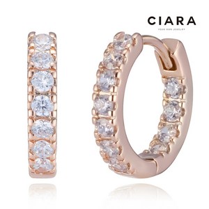 CIARA 14K Sardegna 페이스스톤 원터치 귀걸이(GoldPlated)