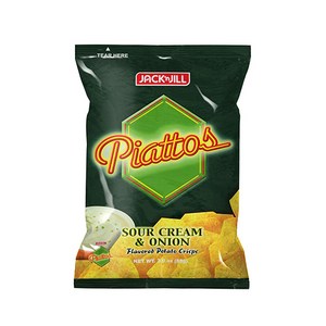 JACK'nJILL Piattos Sour Cream & Onion Flavor Potato Snack 잭인질 피아토스 사워그림 양파맛 감자스낵, 85g, 1개