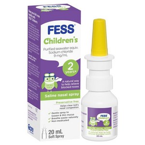 호주 Fess 어린이용 나잘 코막힘 스프레이 Childen's Nasal Spay 20ml 무방부제 무염수 2세 이상, 1개