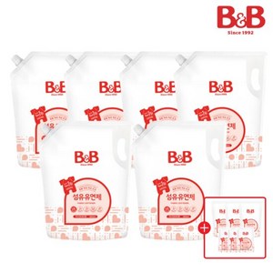 비앤비 유아 섬유유연제 1500ml 리필형 6입+증정품_K117, 종류:자스민향 1500ml 6입+증정품_K117