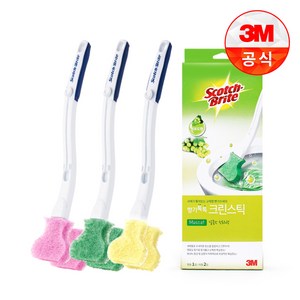 3M 욕실청소 크린스틱 올인원 핸들 리필, 5.향기톡톡 레몬향 핸들1입 리필2입